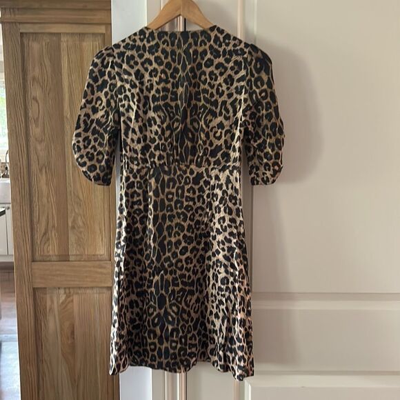 🎀 All saints satin kota leppo animal print dress xs Euc - Picture 14 of 16
